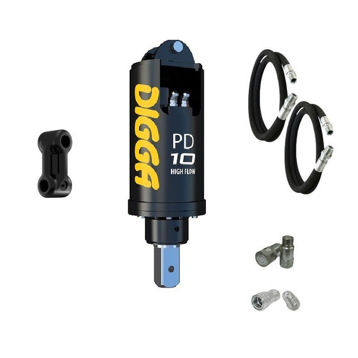 Digga PD10HF and PDH10HF Auger Drive for Excavators up to 10T Earthmoving Warehouse