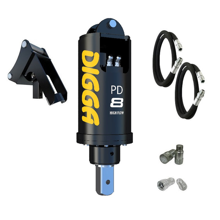 Digga PD8HF and PDH8HF Auger Drive for Excavators up to 10T Earthmoving Warehouse