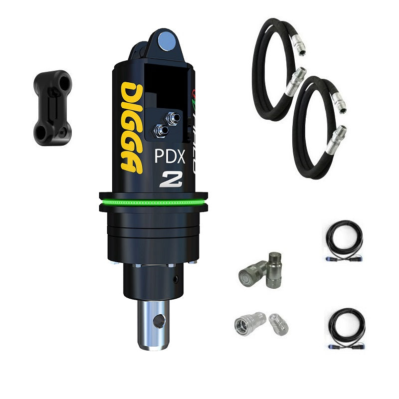 Digga PDXH2 Auger Drive with HALO for Mini Excavators up to 2.7T