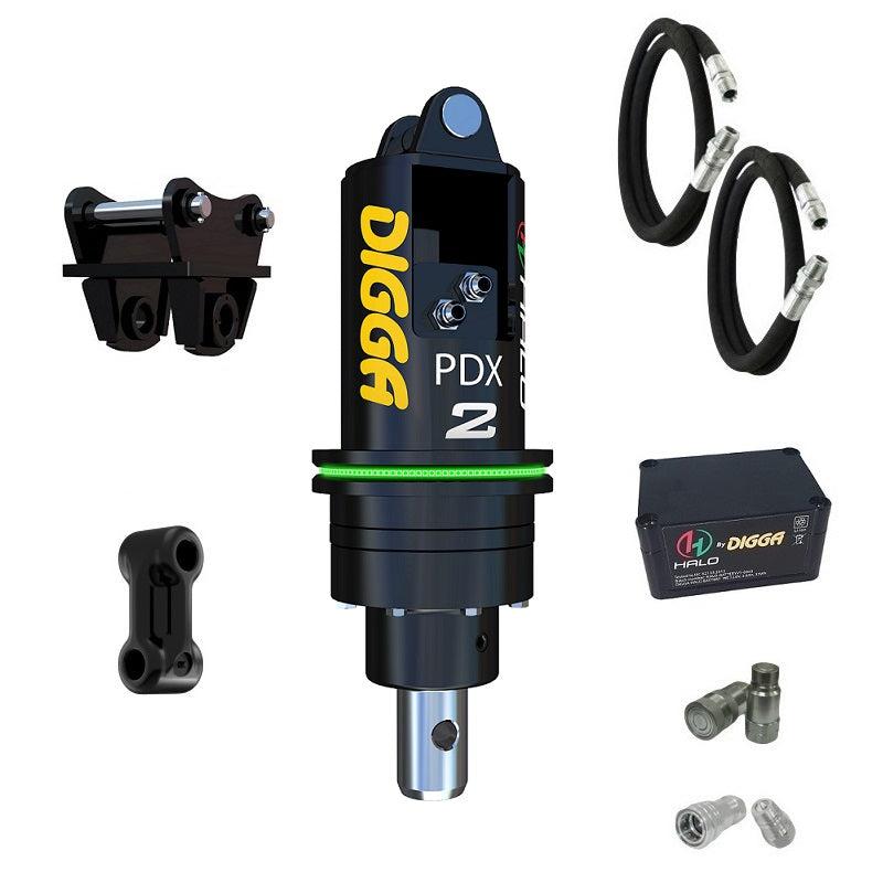Digga PDXH2 Auger Drive with HALO for Mini Excavators up to 2.7T