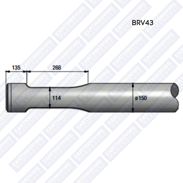 Chisel to Suit MONTABERT BRV43 Rock Breaker
