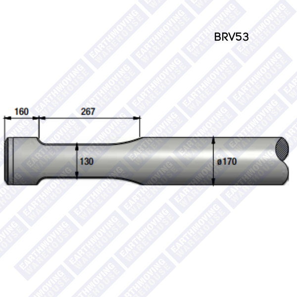 Chisel to Suit MONTABERT BRV53 Rock Breaker