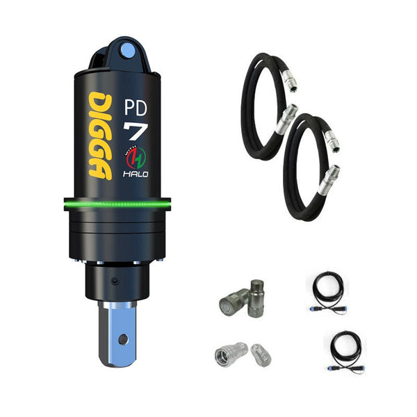 Digga PD7 and PDH7 Auger Drive for Mini Excavators up to 7.5T Earthmoving Warehouse