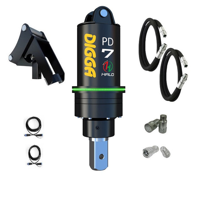 Digga PD7 and PDH7 Auger Drive for Mini Excavators up to 7.5T Earthmoving Warehouse