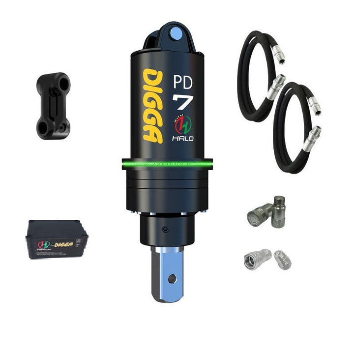 Digga PD7 and PDH7 Auger Drive for Mini Excavators up to 7.5T Earthmoving Warehouse