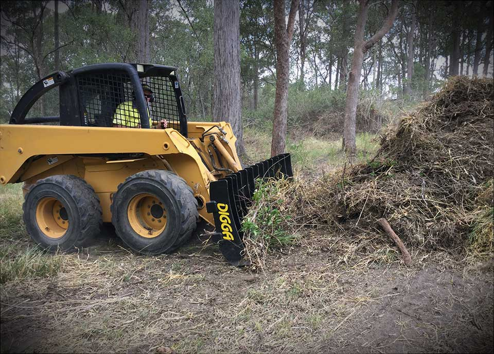 Digga Stick Rake for Skid Steer Loaders