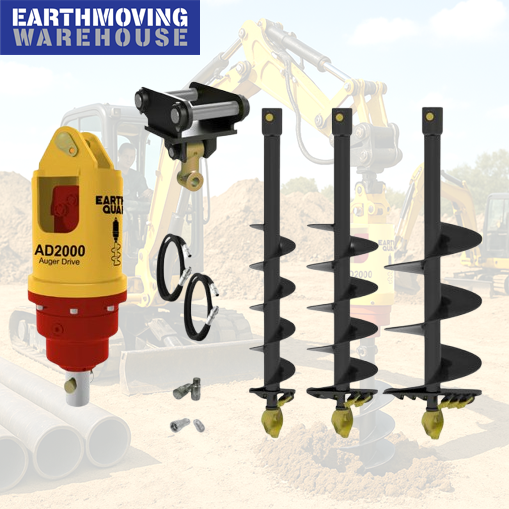 EarthQuake AD2000 Auger Drive Combo Package for 1.2 - 2 Tonne Mini Excavators