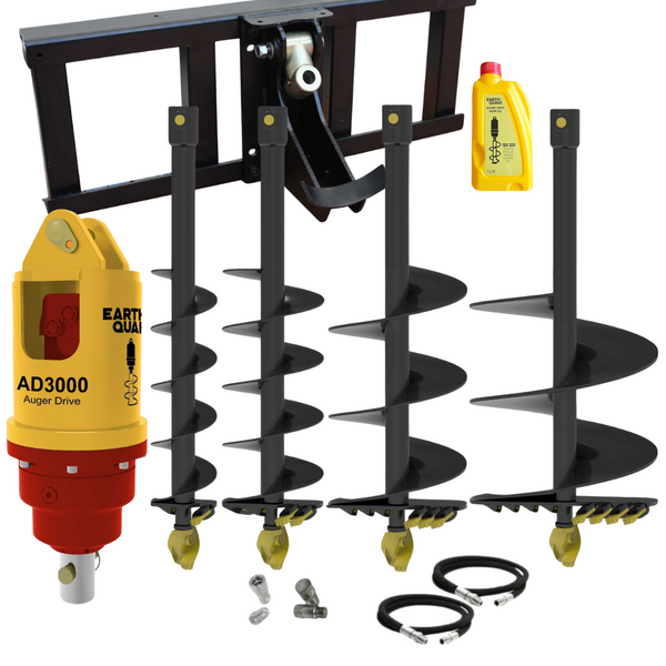 EarthQuake AD3000 Auger Drive Combo Package to suit Skid Steers between 50 to 65Hp