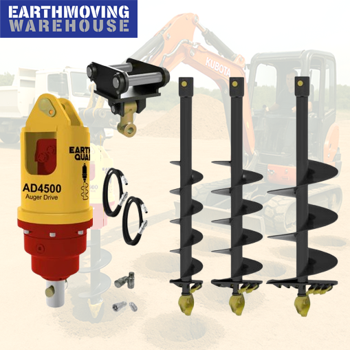 EarthQuake AD4500 Auger Drive Combo Package for 4 - 5.5 Tonne Mini Excavators