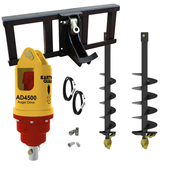 EarthQuake AD4500 Auger Drive Combo Package to suit Skid Steers between 75 to 120Hp
