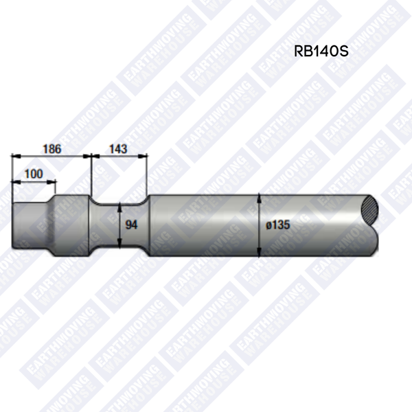 Chisel to Suit EARTHQUAKE RB140S Rock Breaker
