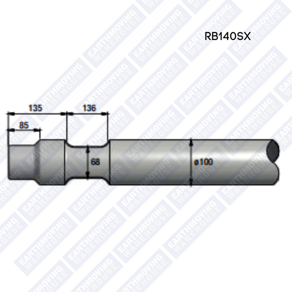 Chisel to Suit EARTHQUAKE RB140S Rock Breaker