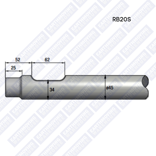 Chisel to Suit EARTHQUAKE RB20s Rock Breaker