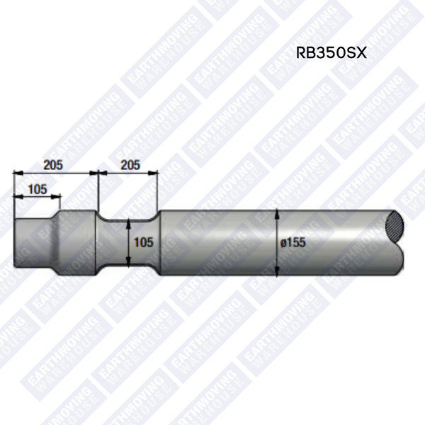 Chisel to Suit EARTHQUAKE RB350S/350X Rock Breaker