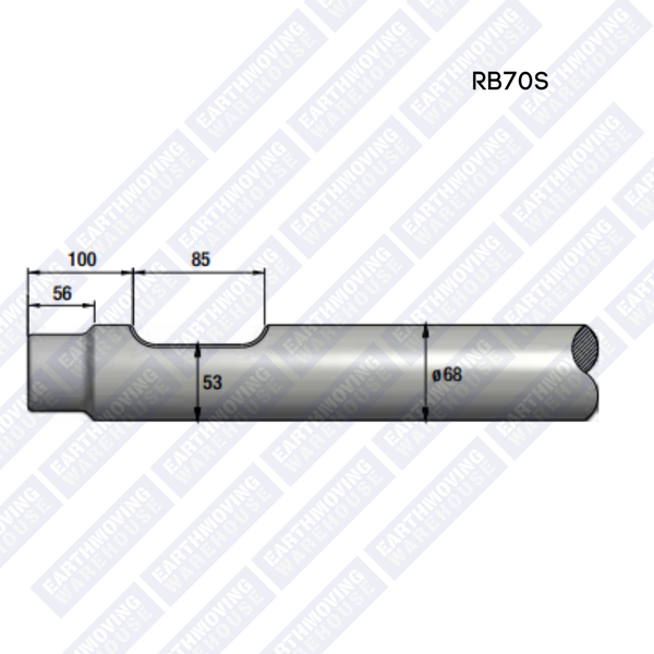 Chisel to Suit EARTHQUAKE RB70S Rock Breaker