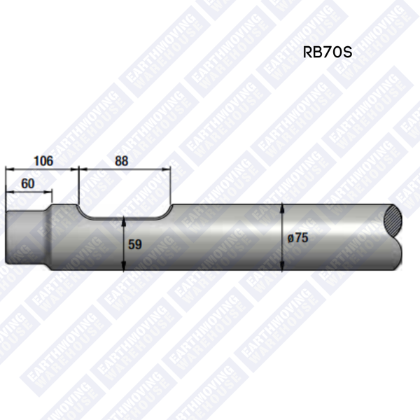 Chisel to Suit EARTHQUAKE RB70S Rock Breaker
