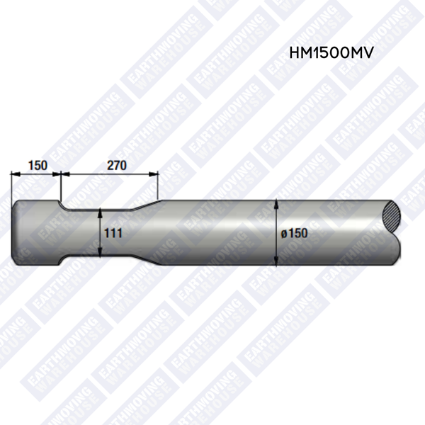 Chisel to Suit KRUPP HM1500MV Rock Breaker