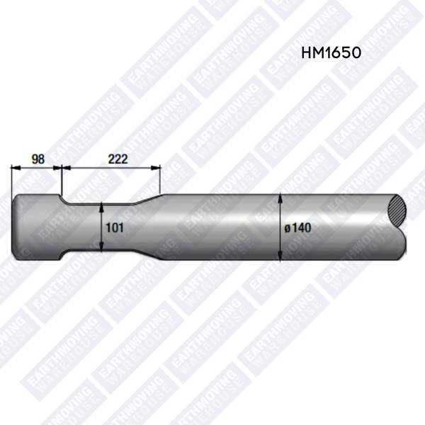 Chisel to Suit KRUPP HM1650 Rock Breaker