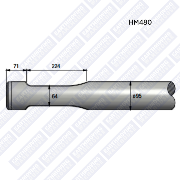 Chisel to Suit JCB HM480 Rock Breaker