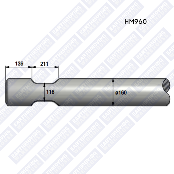 Chisel to Suit KRUPP HM960 Rock Breaker