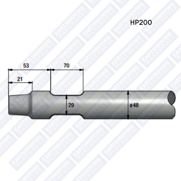 Chisel to Suit INDECO HP200 Rock Breaker