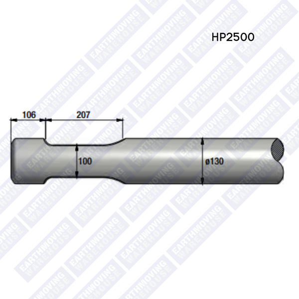 Chisel to Suit INDECO HP2500 Rock Breaker