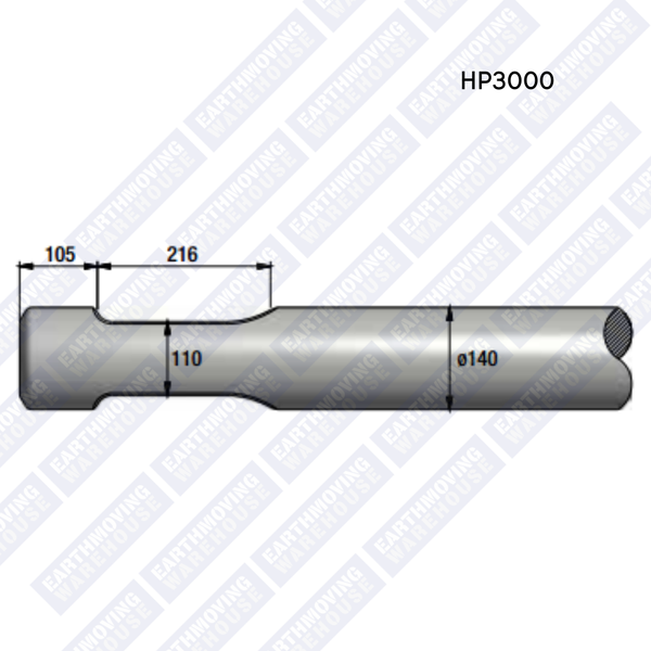 Chisel to Suit INDECO HP3000 Rock Breaker