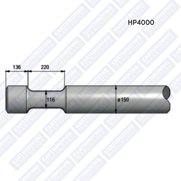 Chisel to Suit INDECO HP4000 Rock Breaker