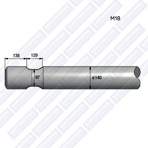Chisel to Suit RAMMER M18 Rock Breaker