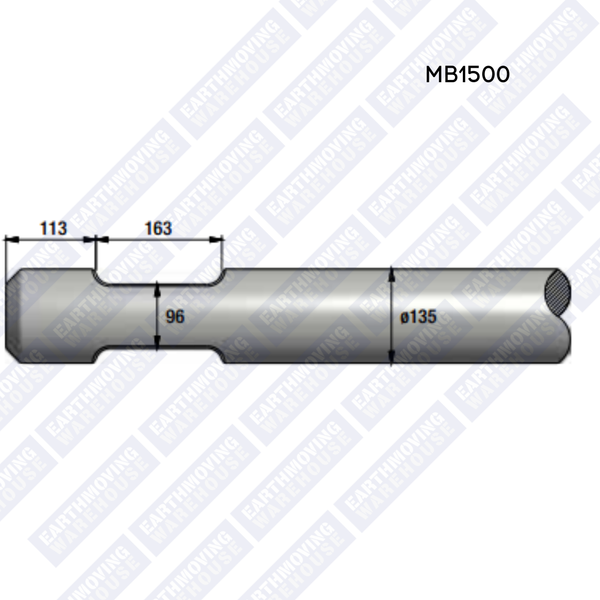 Chisel to Suit ATLAS COPCO MB1500 Rock Breaker