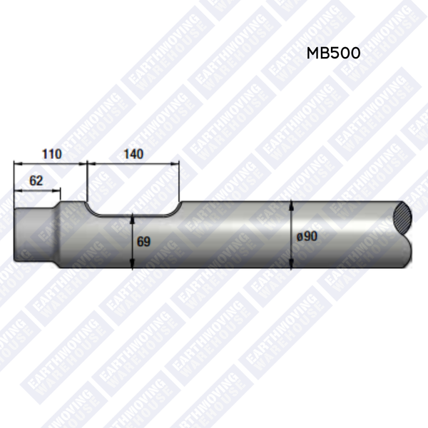 Chisel to Suit ATLAS COPCO MB500 Rock Breaker