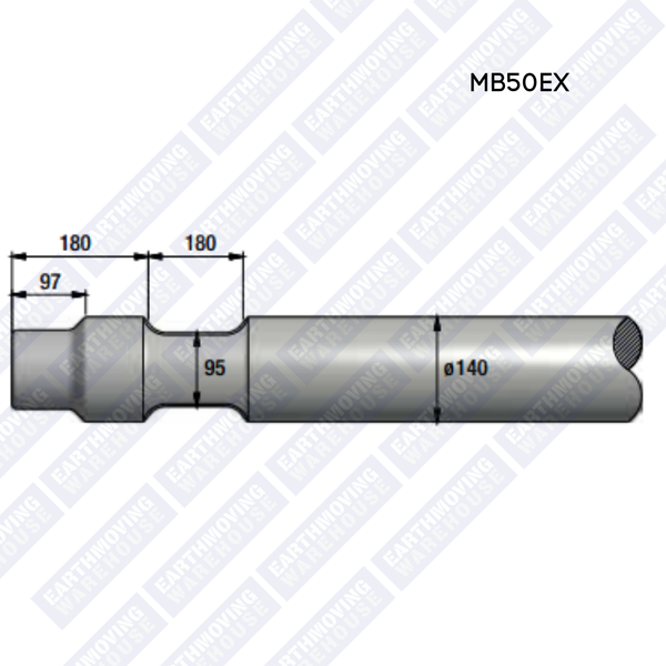 Chisel to Suit STANLEY MB50EX Rock Breaker