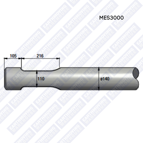 Chisel to Suit INDECO MES3000 Rock Breaker