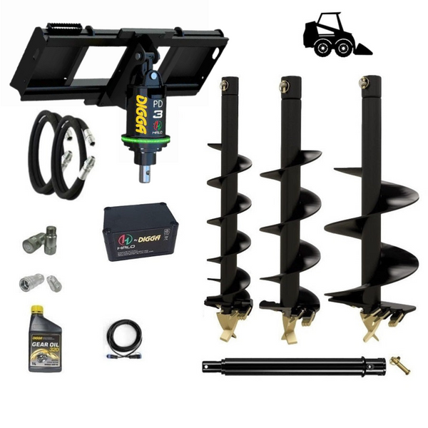 Digga PDH3 HALO auger drive combo package skid steer up to 75Hp Earthmoving Warehouse