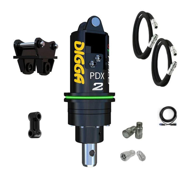 Digga PDXH2 Auger Drive with HALO for Mini Excavators up to 2.7T