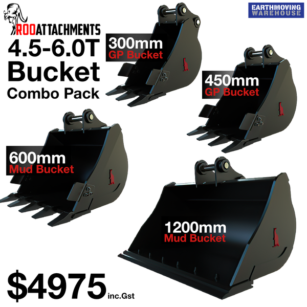 Roo Bucket Combo 4.5 To 6 Ton