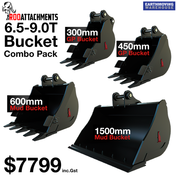 Roo Bucket Combo 6.5 To 9 Ton