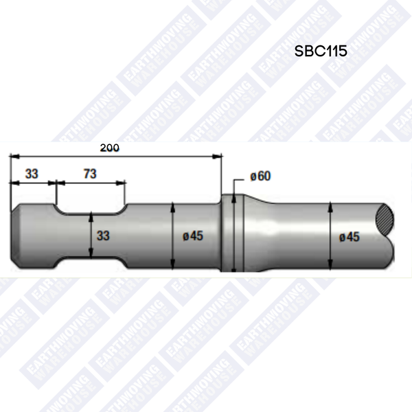 Chisel to Suit ATLAS COPCO SBC115 Rock Breaker