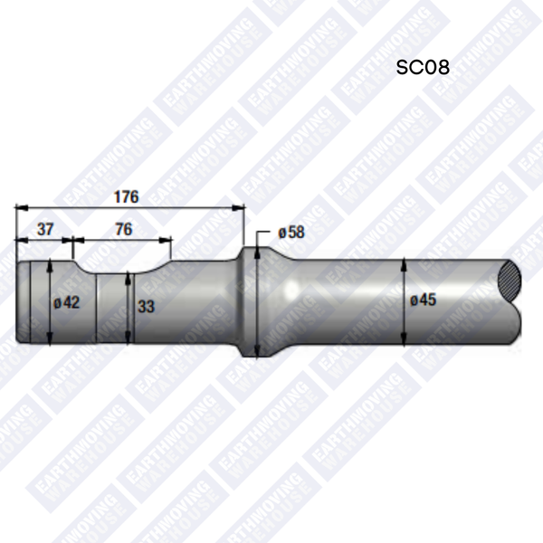 Chisel to Suit MONTABERT SC08 SILVER CLIP Rock Breaker