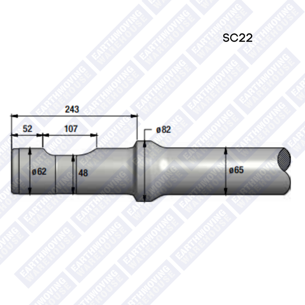 Chisel to Suit MONTABERT SC22 SILVER CLIP Rock Breaker
