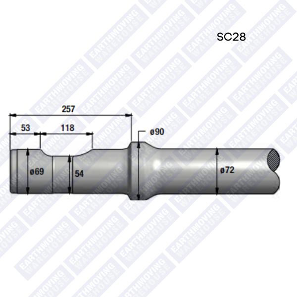 Chisel to Suit MONTABERT SC28 SILVER CLIP Rock Breaker