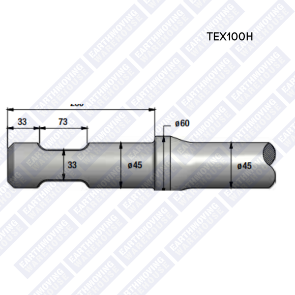 Chisel to Suit EPIROC TEX100H Rock Breaker