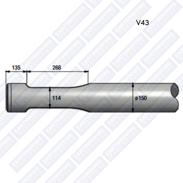 Chisel to Suit MONTABERT V43 Rock Breaker
