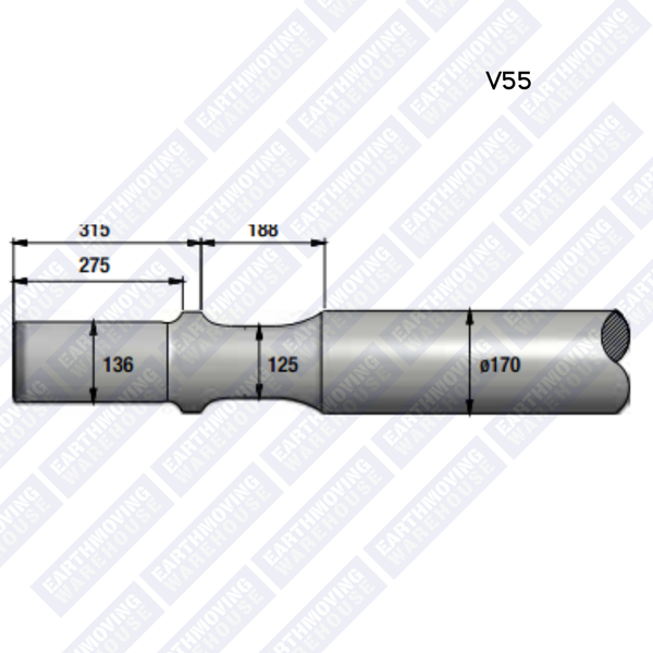 Chisel to Suit MONTABERT V55 Rock Breaker