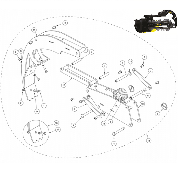 Digga BigFoot Trencher Spares - 1 5/8" Pitch