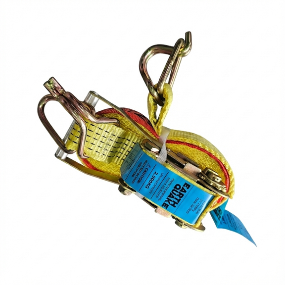 EQ-RS2500 Heavy Duty Ratchet Strap – 2500kg LC with Double Swan Hook
