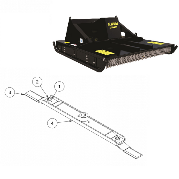 Digga Spare Parts to suit Slasher 1800mm -  Blade Assembly