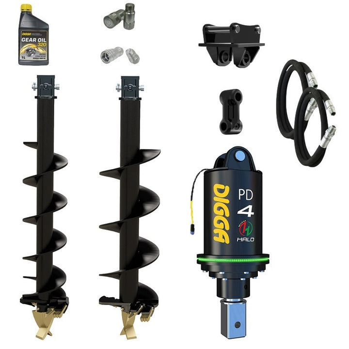 Digga PDH4-5 HALO 75mm square auger drive combo package mini excavator up to 5.5T Earthmoving Warehouse