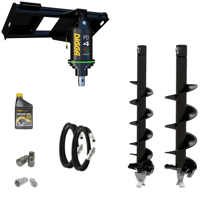 Digga PDH4-2 65mm round HALO auger drive combo package skid steer up to 120Hp Earthmoving Warehouse