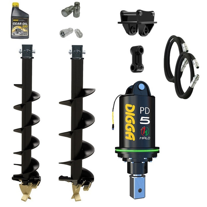 Digga PDH5 HALO 75mm square auger drive combo package mini excavator up to 5.5T Earthmoving Warehouse